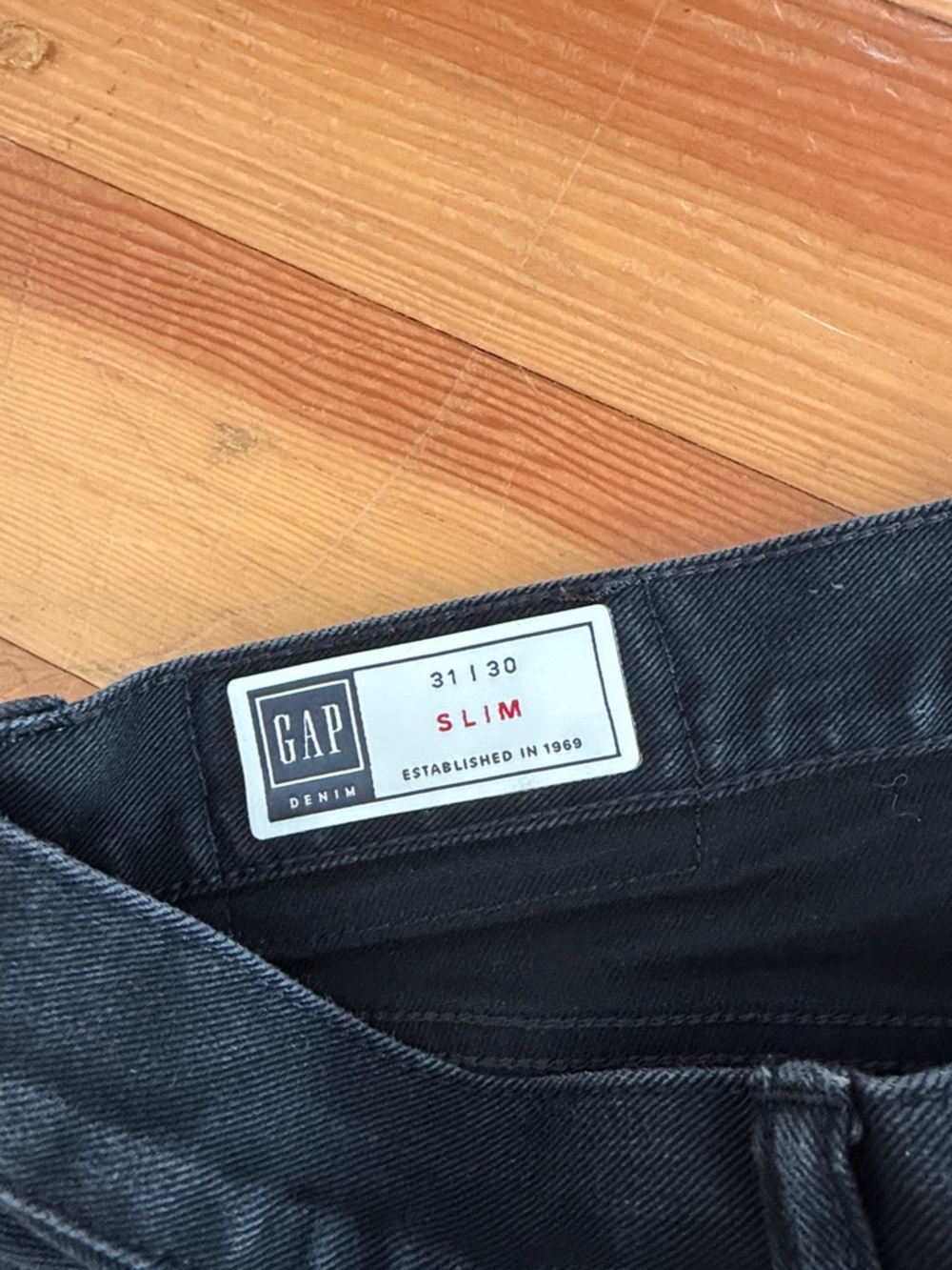 Gap Men’s Slim‎ Fit Black Denim Jeans 31x30 - Picture 3 of 5